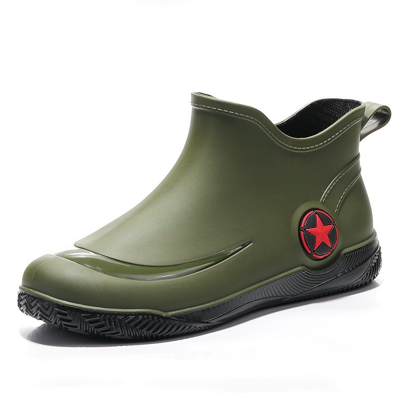Stylish short-top men's rain boots, low-cut, non-slip and waterproof. - Image 9