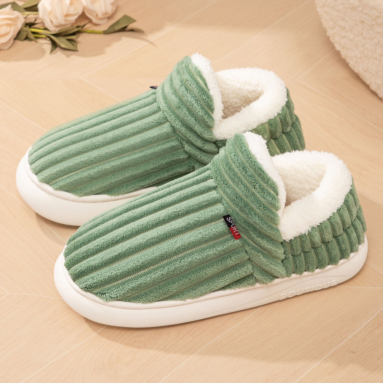 Cotton Shoes Winter Women's Home Slippers Cotton - Image 8