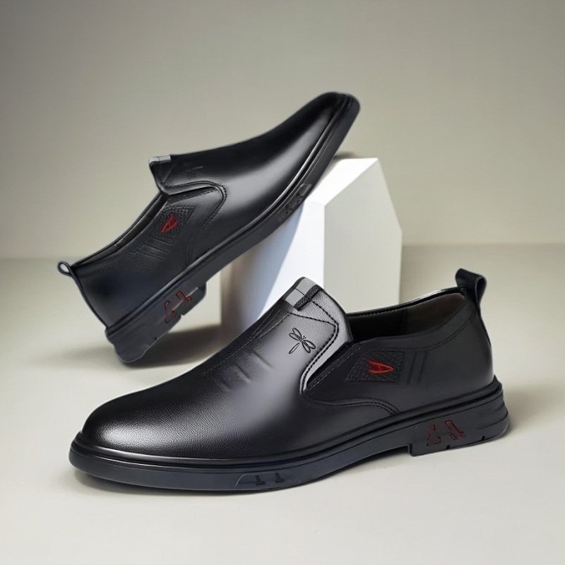 Men's Casual Leather Shoes Slip-on Soft Sole Soft Leather - Image 3