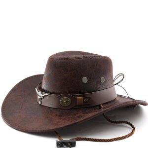 Western Cowboy Cracked Bullhead Retro Rider Hat For Men