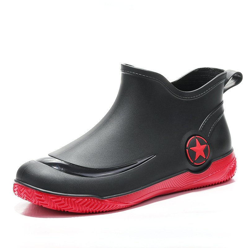 Stylish short-top men's rain boots, low-cut, non-slip and waterproof. - Image 7