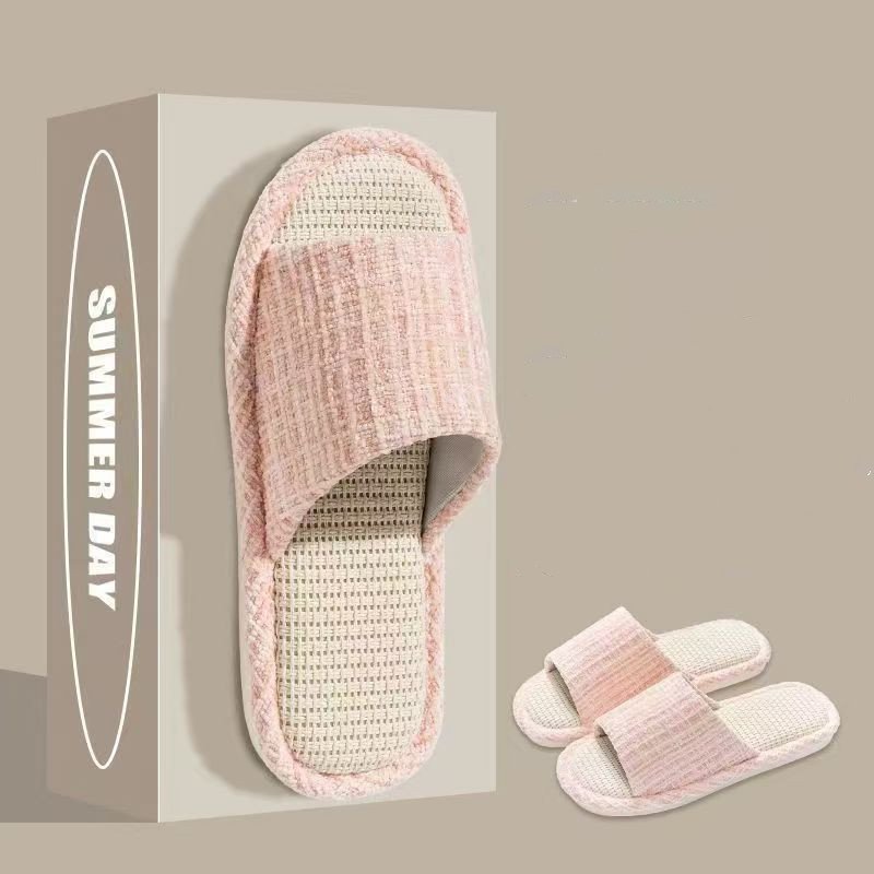 Indoor Summer Sweat Absorbing Cotton And Linen Slippers - Image 6