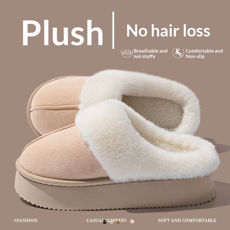 Indoor Warm Anti-slip Thick Sole Deodorant Couple Cotton Slippers - Image 7