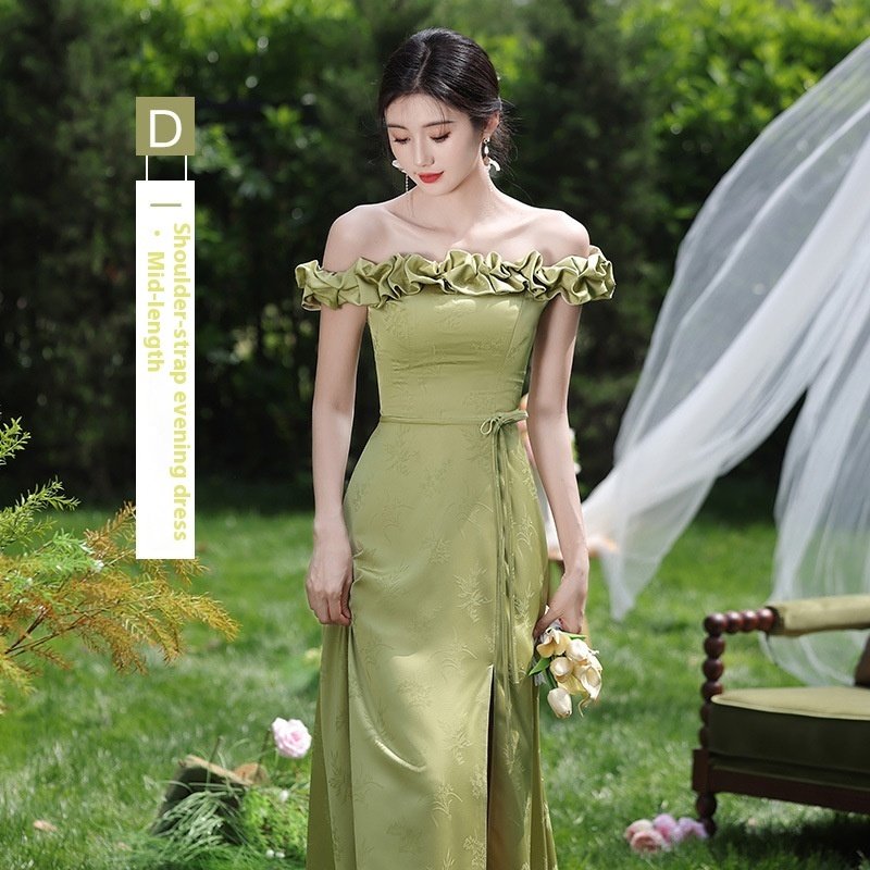 Green National Style Element Bridesmaid Dress - Image 9
