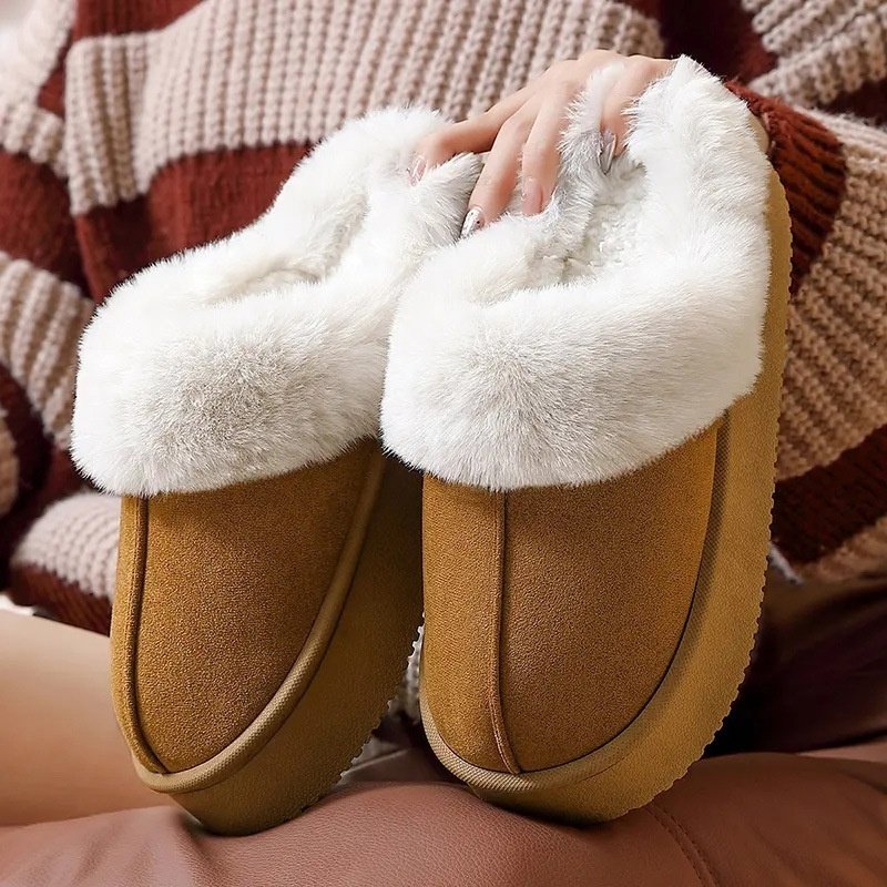 Indoor Warm Anti-slip Thick Sole Deodorant Couple Cotton Slippers - Image 4
