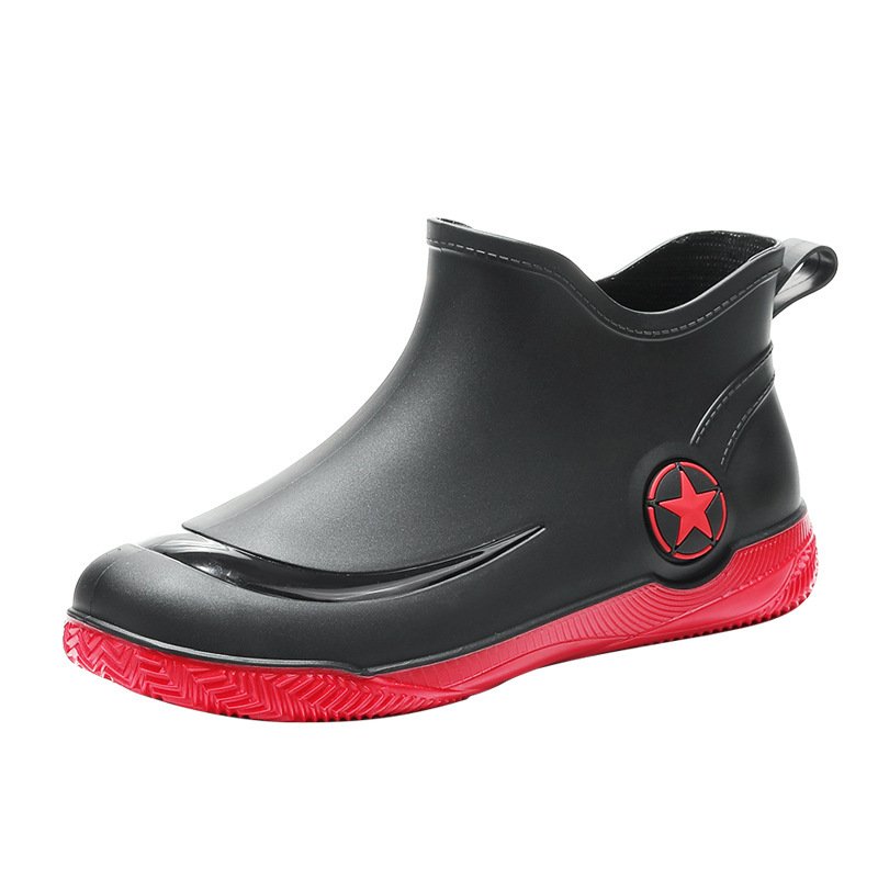 Stylish short-top men's rain boots, low-cut, non-slip and waterproof. - Image 5