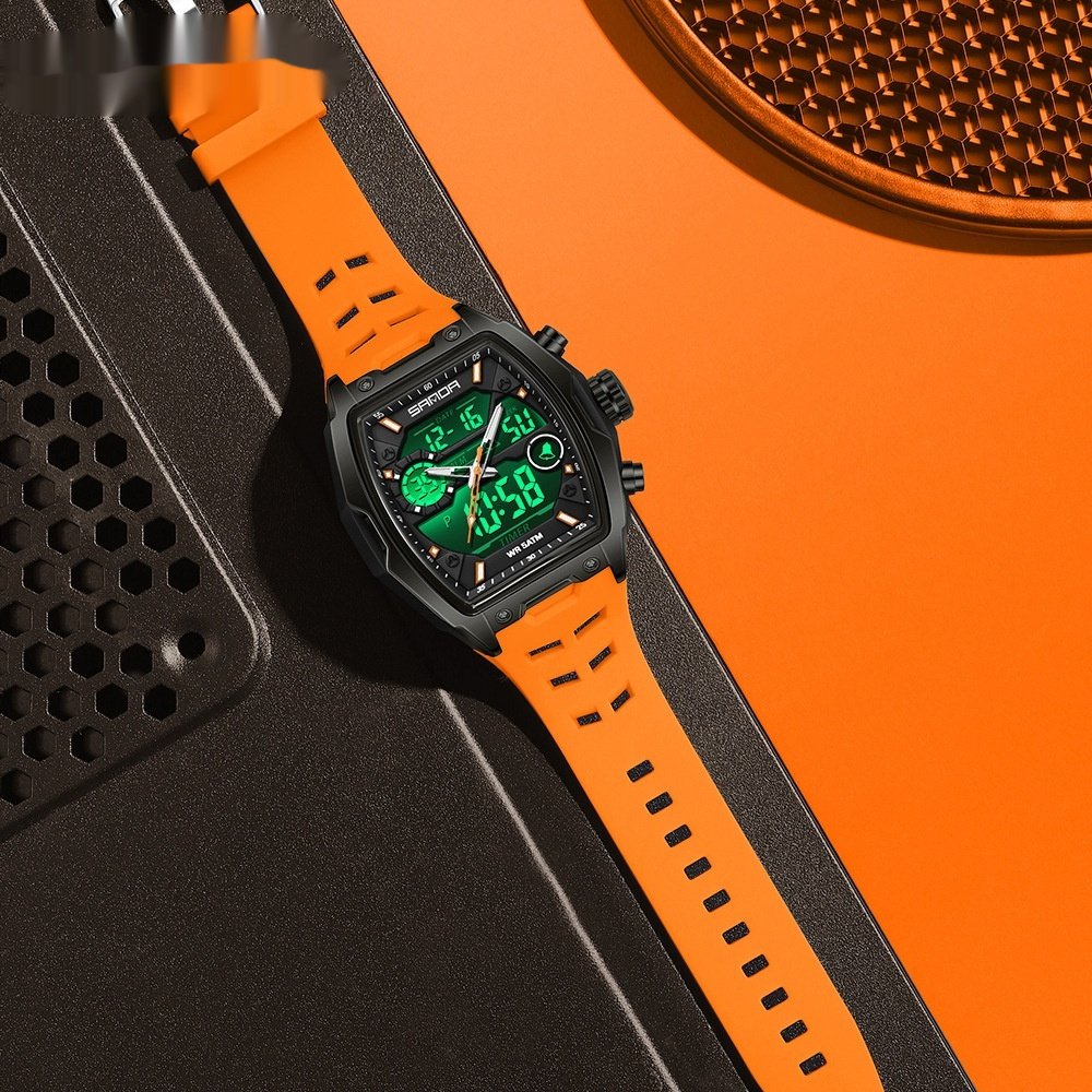 Barrel-shaped Waterproof Multifunctional Alarm Clock Student Sports Watch - Image 4