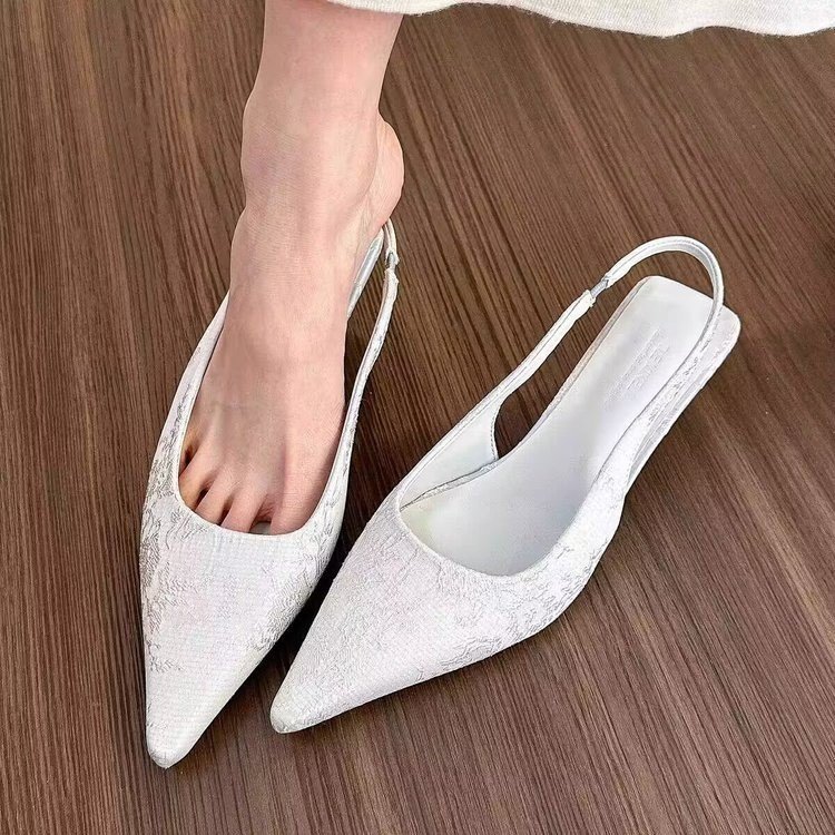 White Suede High Heels Women's Elegant Fashion Stiletto - Image 2