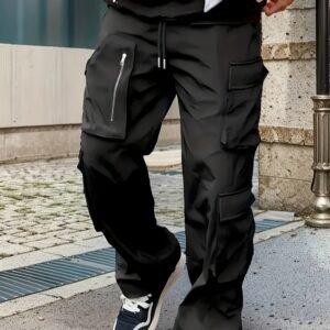 Spring And Autumn Work Pants Youth Slim-fit Outdoor Multi-pocket Casual Pants