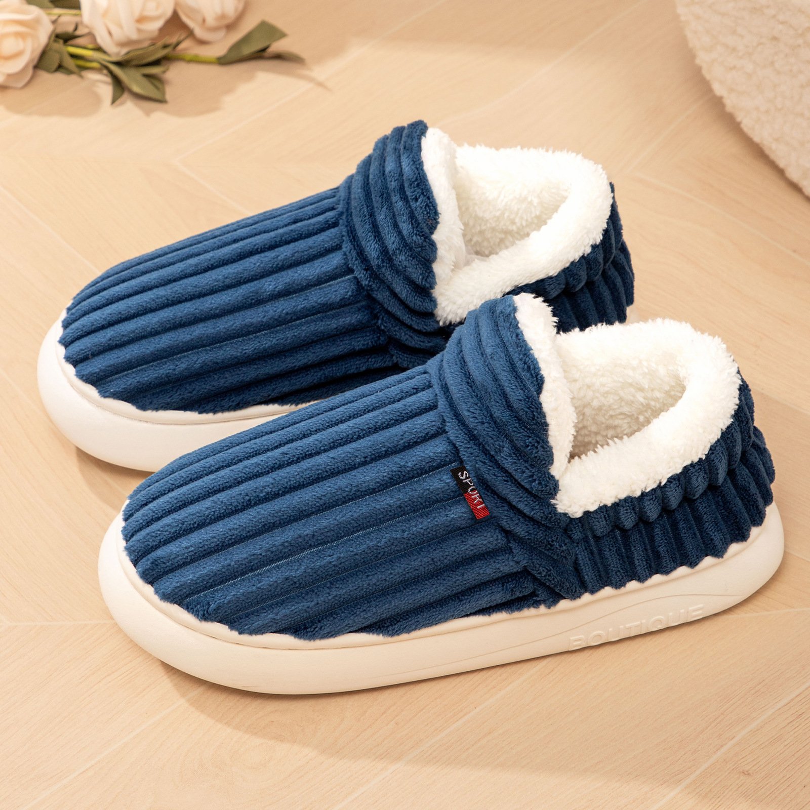 Cotton Shoes Winter Women's Home Slippers Cotton - Image 9