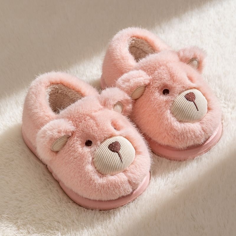Plush Slippers Home Cotton Slippers Heel-wrapping Shoes Boys And Girls Warm Shoes - Image 7
