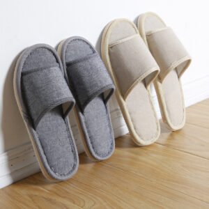 Couples Indoor Floor Slippers Solid Color