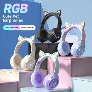 Cute Cat Ear Wireless Bluetooth Headphones