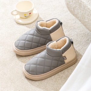 Men's Shoes With Checkered Pu Leather Surface