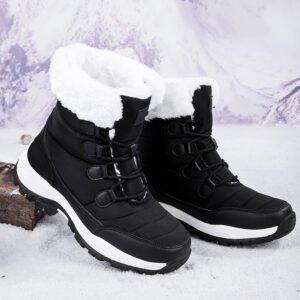 Fleece-lined Thickened Warm Wear-resistant Outdoor Hiking Shoes