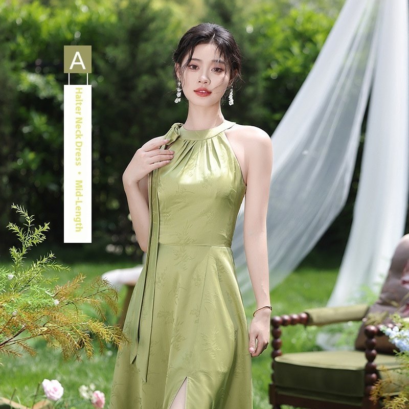 Green National Style Element Bridesmaid Dress - Image 7