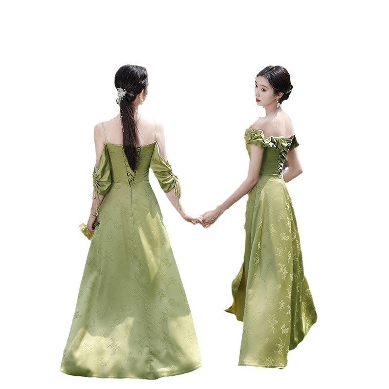 Green National Style Element Bridesmaid Dress - Image 6