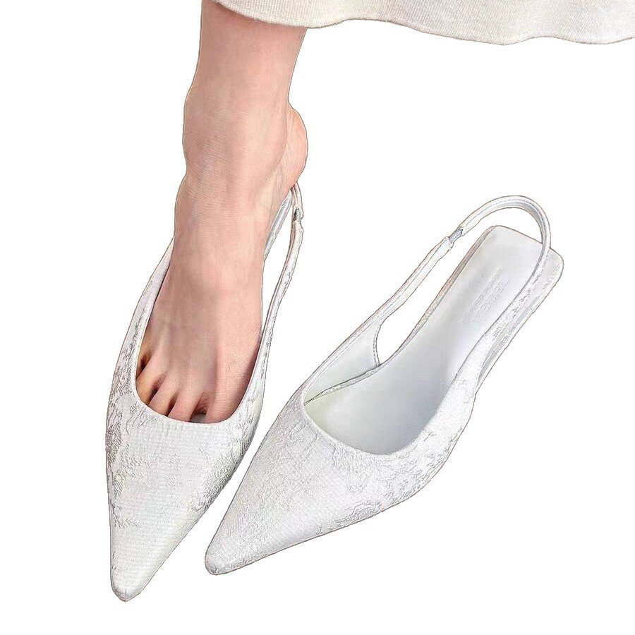 White Suede High Heels Women's Elegant Fashion Stiletto - Image 5