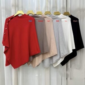 Oblique Button Loose High-end Sense Shawl Cape Knit Sweater Women