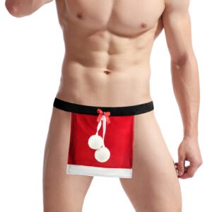 Men's Shy Cloth T Pants Christmas Ball Thong