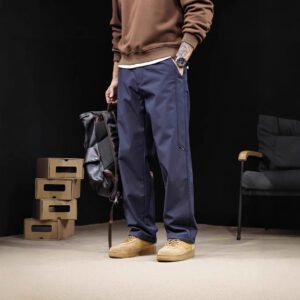 Versatile Wide-leg Pants Japanese Retro Minimalist Solid Color