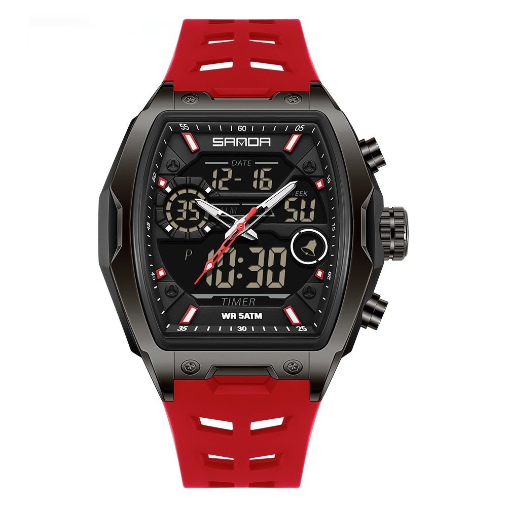 Barrel-shaped Waterproof Multifunctional Alarm Clock Student Sports Watch - Image 10