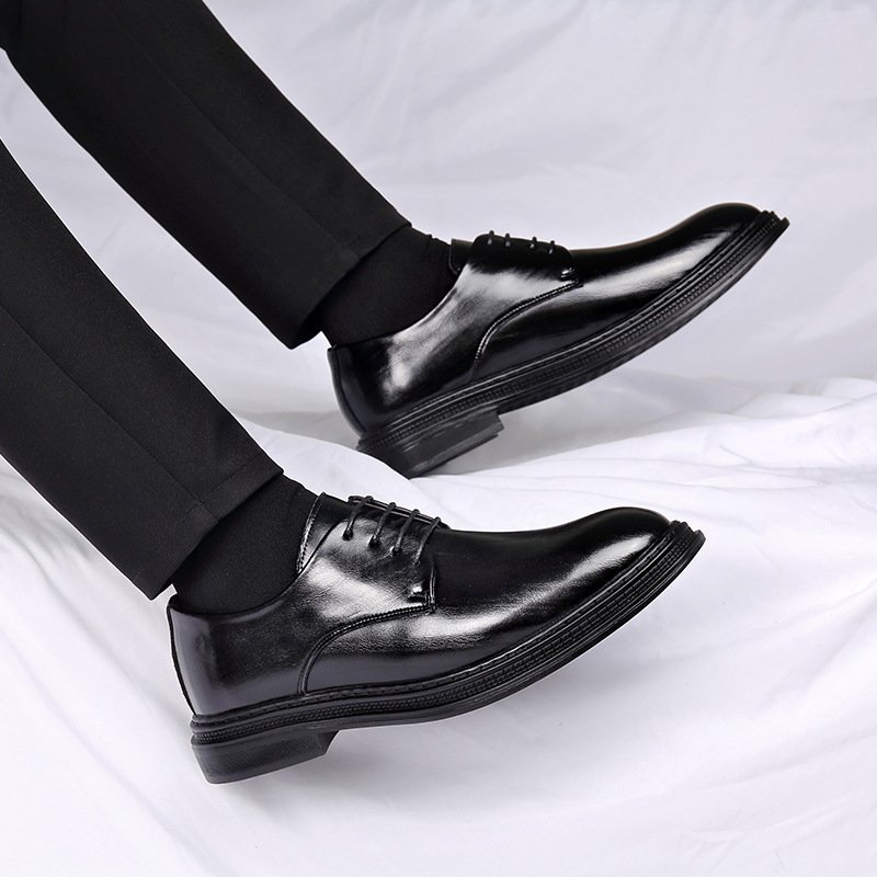 Men's Suit Leather Shoes Autumn And Winter Dress Wedding Groom Lace-up - Image 3