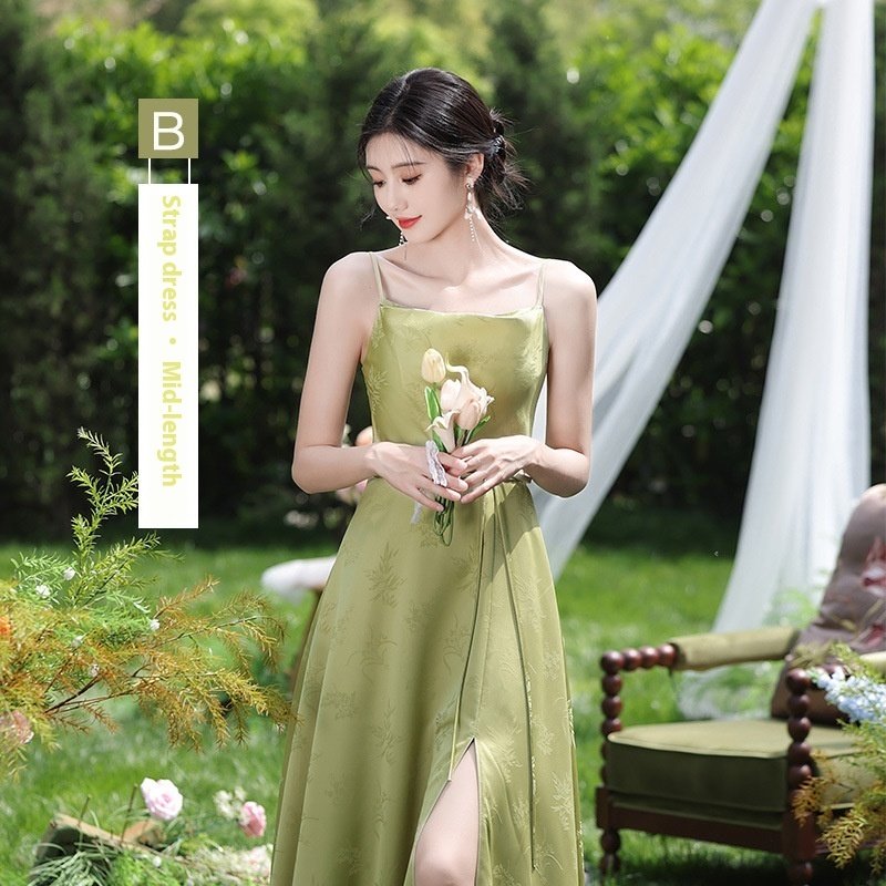 Green National Style Element Bridesmaid Dress - Image 8