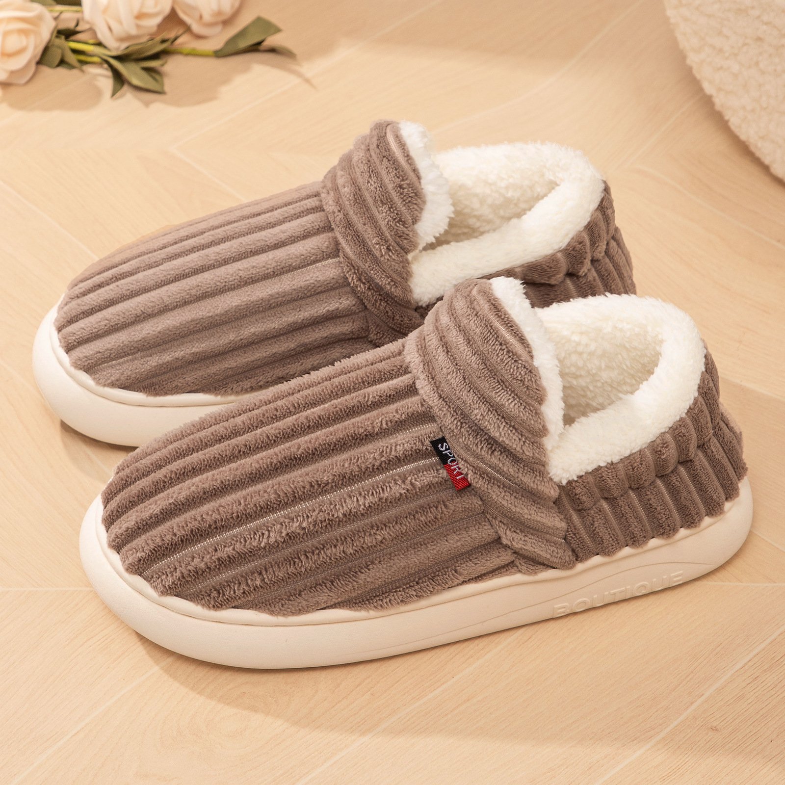 Cotton Shoes Winter Women's Home Slippers Cotton - Image 10