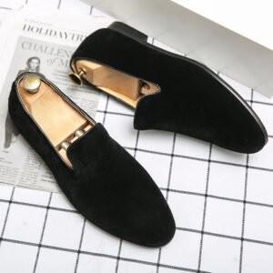 British Leather Shoes Matte Leather Gommino Men