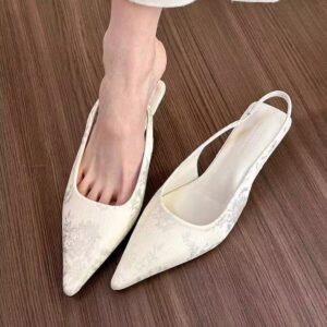 White Suede High Heels Women's Elegant Fashion Stiletto