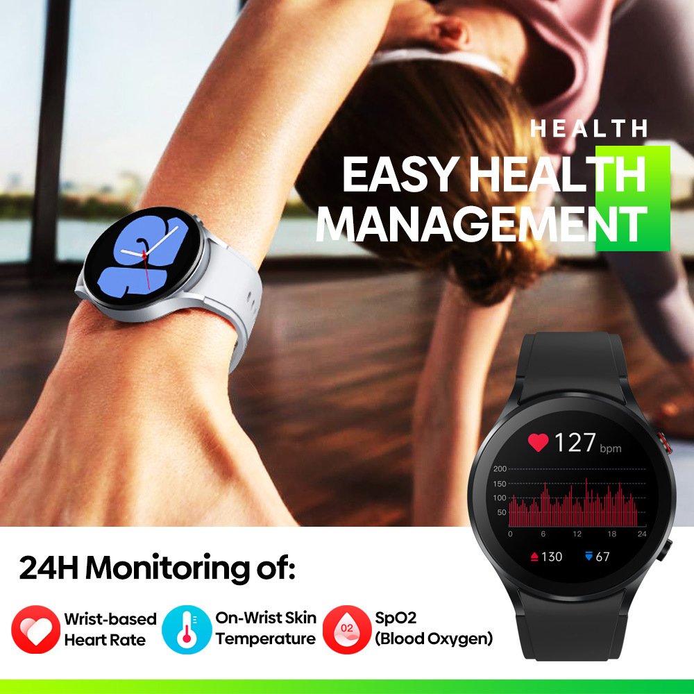 Bluetooth Call Thermometer Blood Oxygen Heart Rate Customized Multi Dial Smart Watch - Image 2