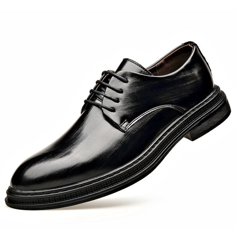 Men's Suit Leather Shoes Autumn And Winter Dress Wedding Groom Lace-up - Image 4