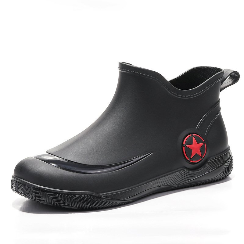 Stylish short-top men's rain boots, low-cut, non-slip and waterproof. - Image 6