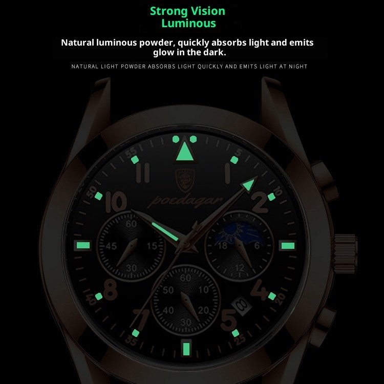 Black Tech Men's Watch Male Student Korean Fashion - Image 3