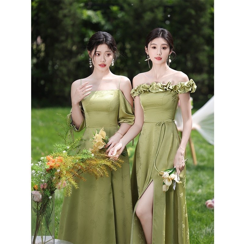Green National Style Element Bridesmaid Dress - Image 4