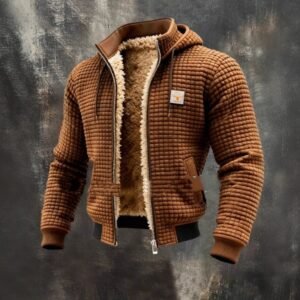 Men's Fleece-Lined Thick Hooded Jacket
