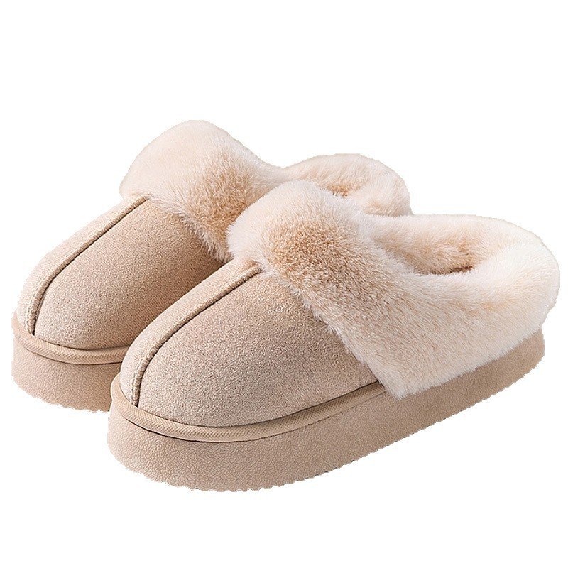 Indoor Warm Anti-slip Thick Sole Deodorant Couple Cotton Slippers - Image 5