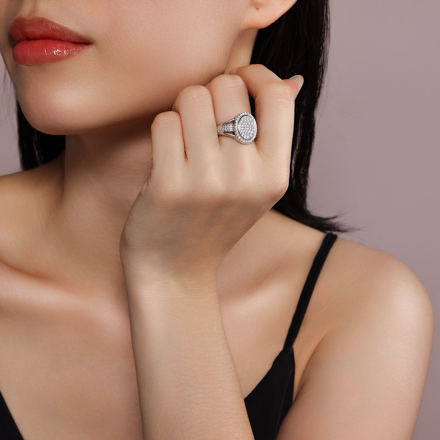 Starlight - Men's Ring, Diamond Ring And Wedding Ring Set With Top-quality Moissanite S925 Silver And Platinum-plated. The Ring Can Be Inspected With A Diamond Pen - Image 6