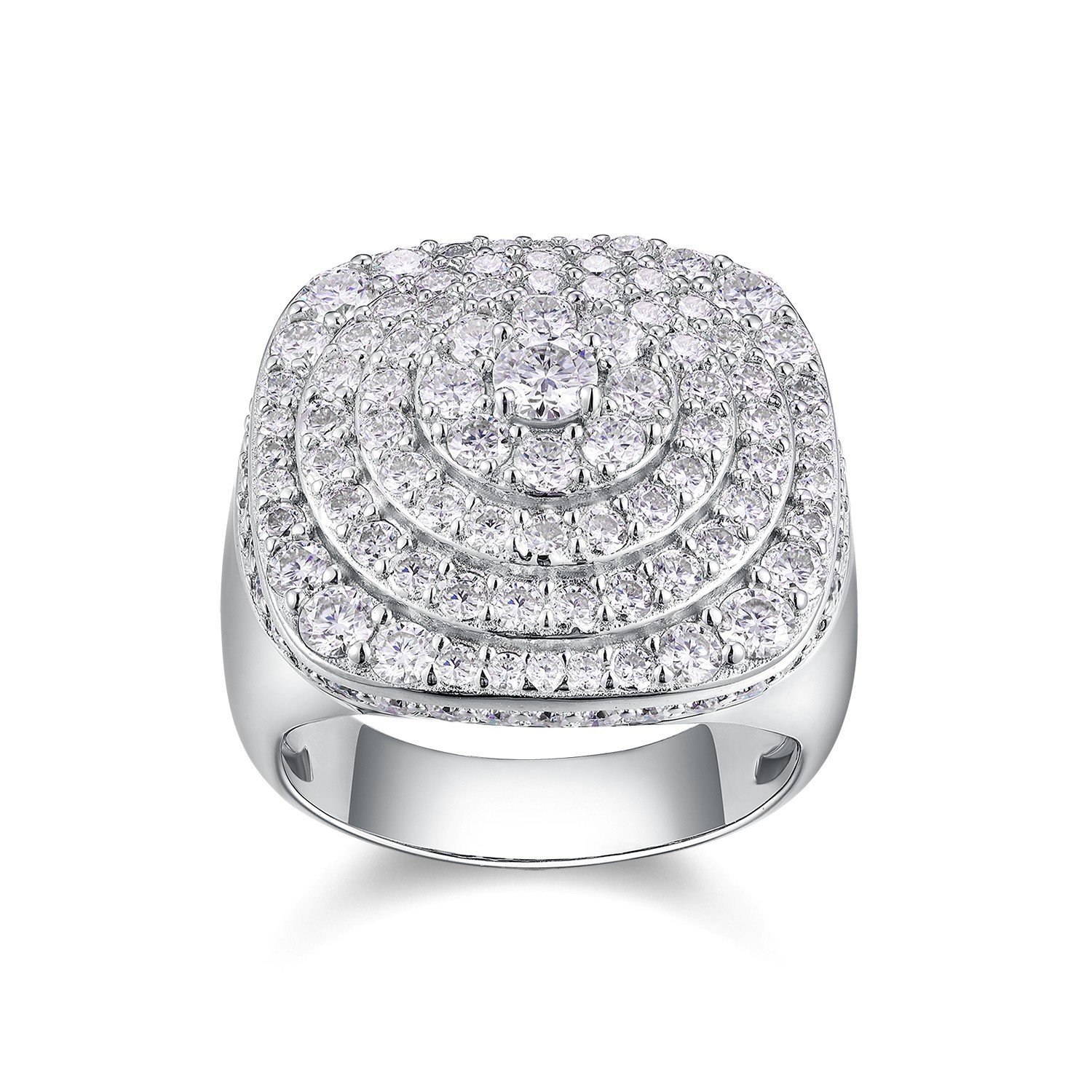 The Divine Revelation Ring - Set With Top-quality Moissanite S925, Silver And Platinum-plated Men's Ring, Diamond Ring, Wedding Ring. The Ring Can Be Inspected With A Diamond Pen - Image 4