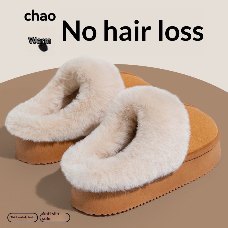 Indoor Warm Anti-slip Thick Sole Deodorant Couple Cotton Slippers - Image 2