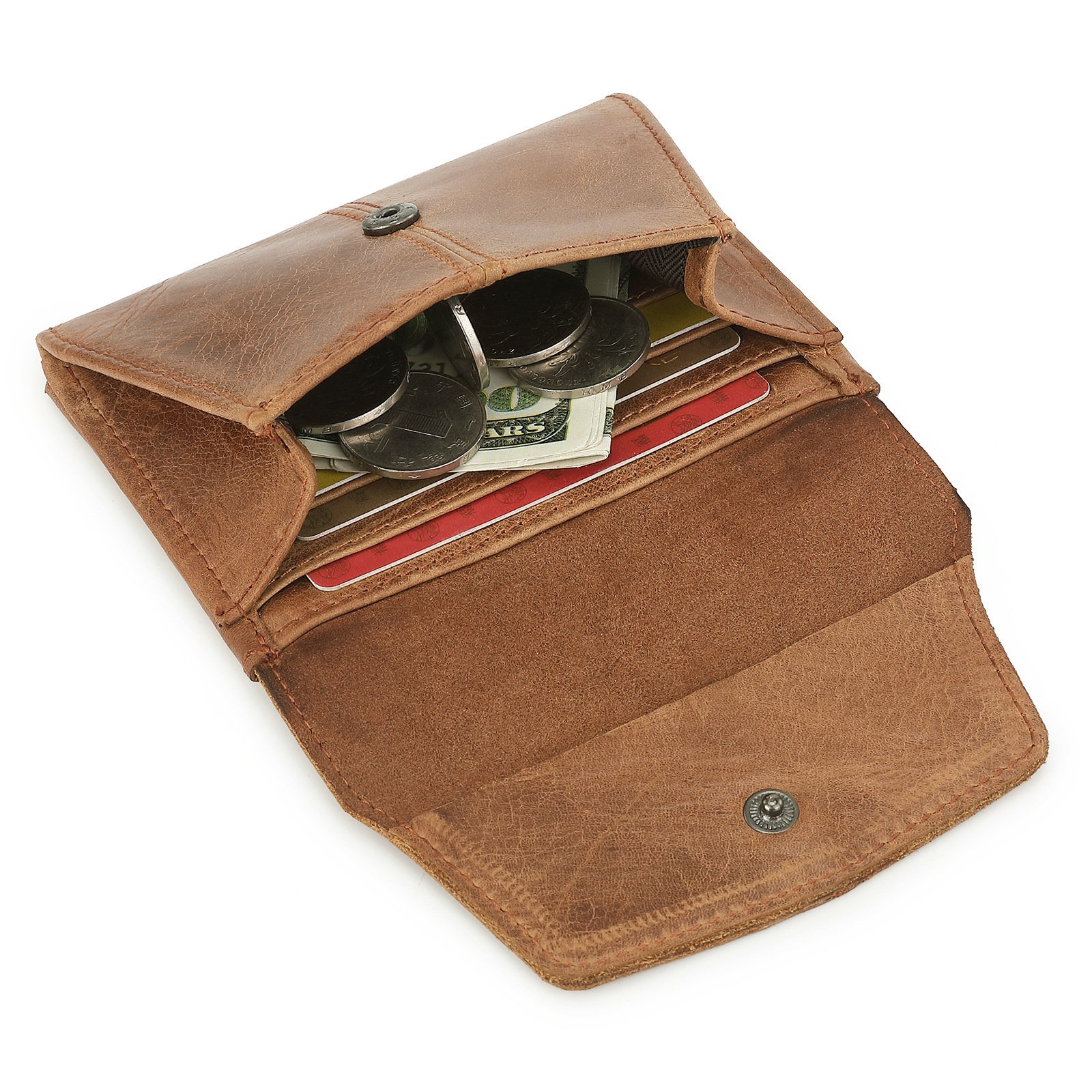 Multifunctional Head Layer Cowhide Coin Purse - Image 4