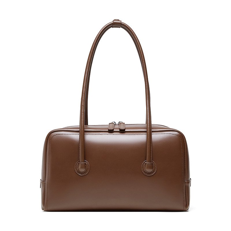 Genuine Leather Boston Women's Portable Shoulder Bag - Image 5