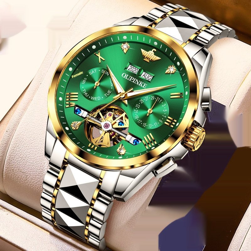 Hollow Automatic Mechanical Tide Waterproof Men's Watch - Image 5