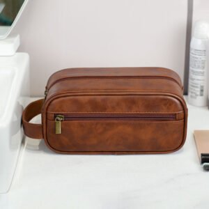 Men's Pu Business Handheld Makeup Storage Bag