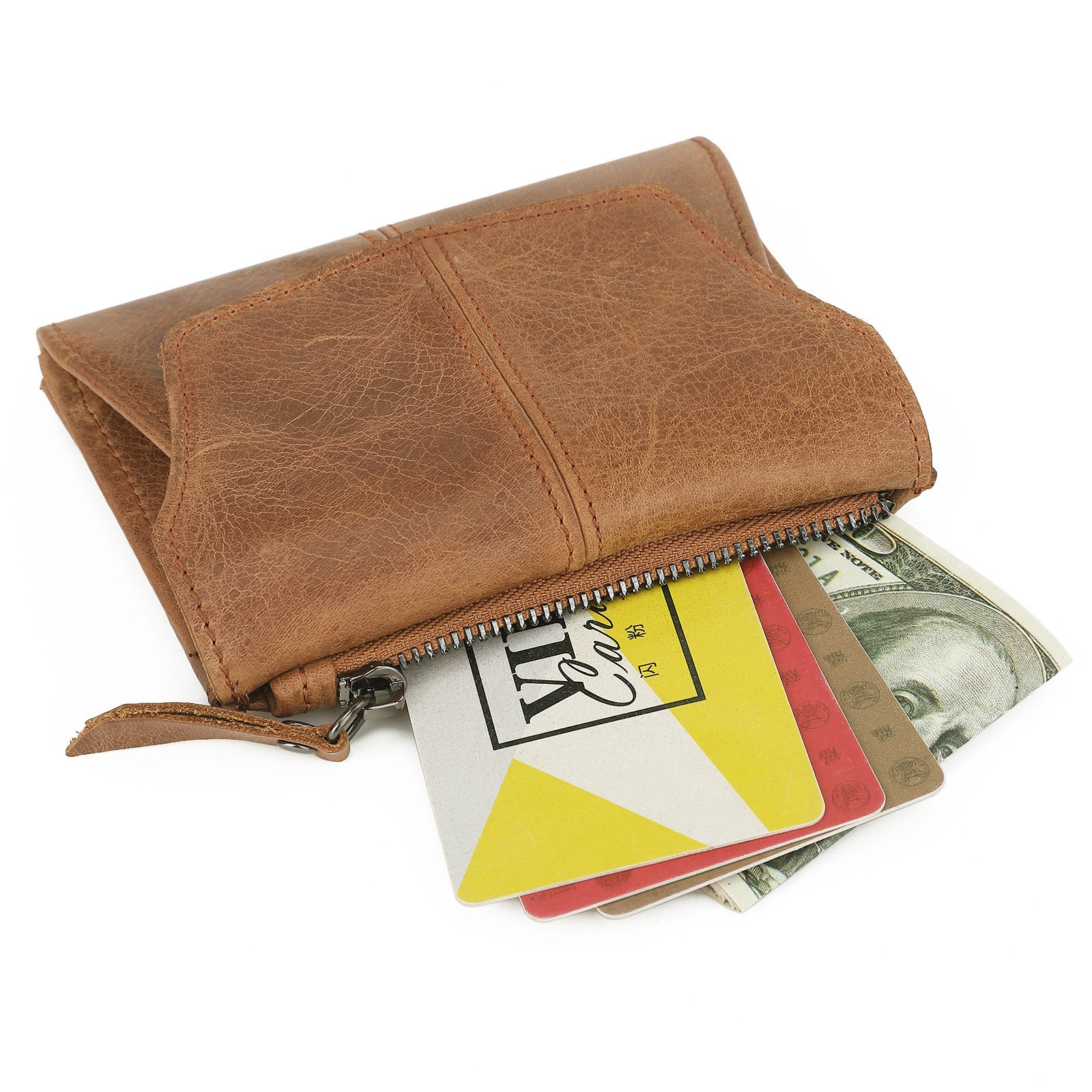 Multifunctional Head Layer Cowhide Coin Purse - Image 3