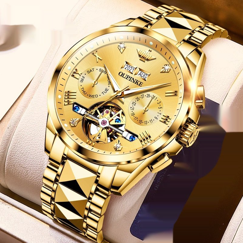 Hollow Automatic Mechanical Tide Waterproof Men's Watch - Image 7